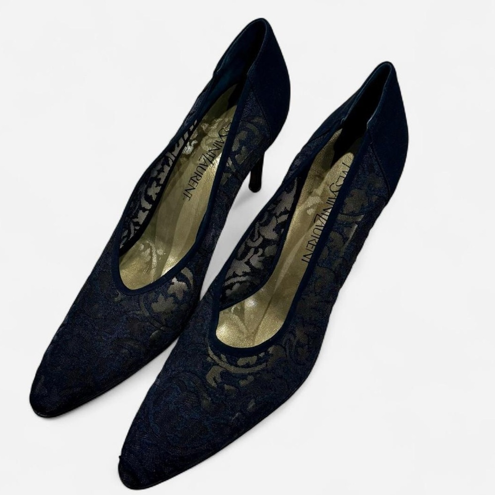 YSL BLACK LACE HIGH HEELS